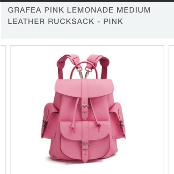 Grafea leather backpack, pink - Picture 2 of 11